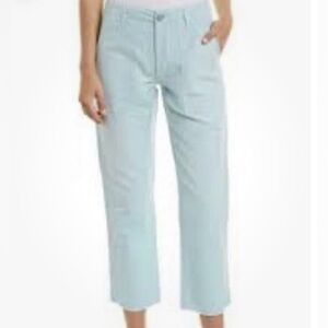 AMO Army Base High Rise Crop Pants Seafoam Green Size 28 🌿 Very Good Condition